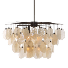 DIBBLE 8 LIGHT GLASS CHANDELIER CHAMPAGNE