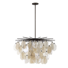DIBBLE 8 LIGHT GLASS CHANDELIER CHAMPAGNE