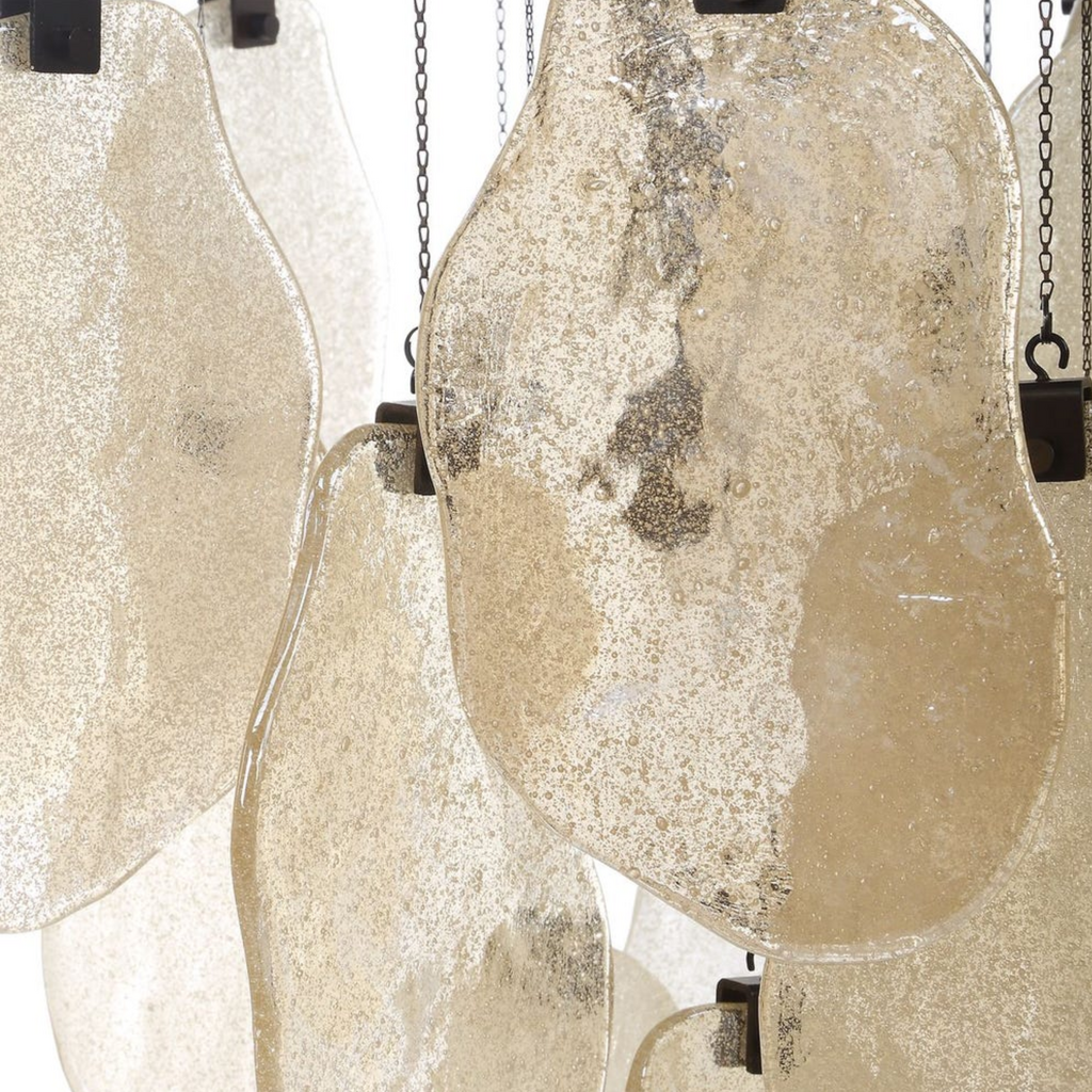 DIBBLE 8 LIGHT GLASS CHANDELIER CHAMPAGNE