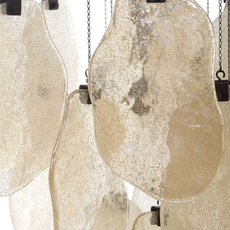 DIBBLE 8 LIGHT GLASS CHANDELIER CHAMPAGNE