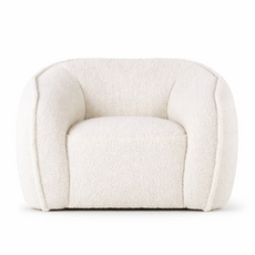 SIGRID SWIVEL CHAIR  FAUX SHEARLING OFF-WHITE