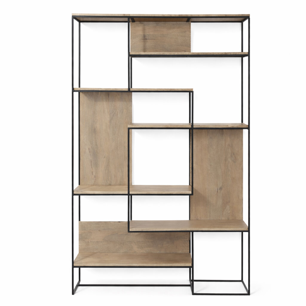 JORGEN DISPLAY SHELF NATURAL AND BLACK