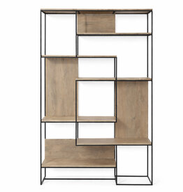 JORGEN DISPLAY SHELF NATURAL AND BLACK
