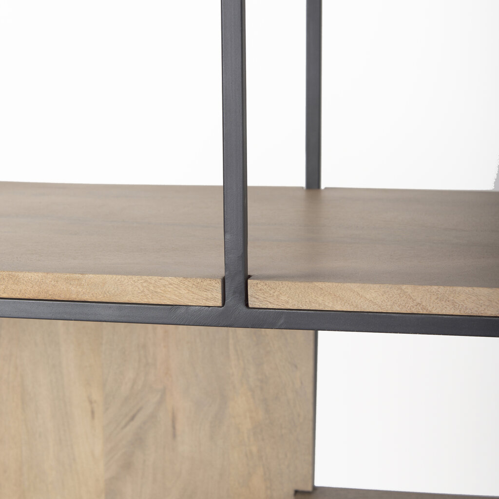 JORGEN DISPLAY SHELF NATURAL AND BLACK