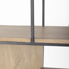 JORGEN DISPLAY SHELF NATURAL AND BLACK