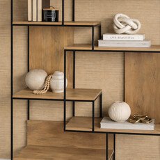 JORGEN DISPLAY SHELF NATURAL AND BLACK