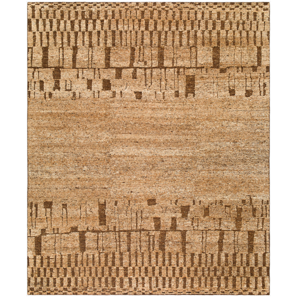 KAVARI WOOL RUG 8' X 10' BROWN