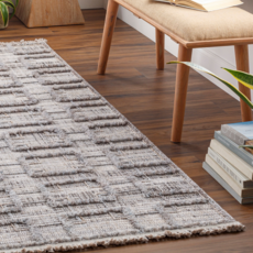LEDGER RUG 6'7" X 9' GREY