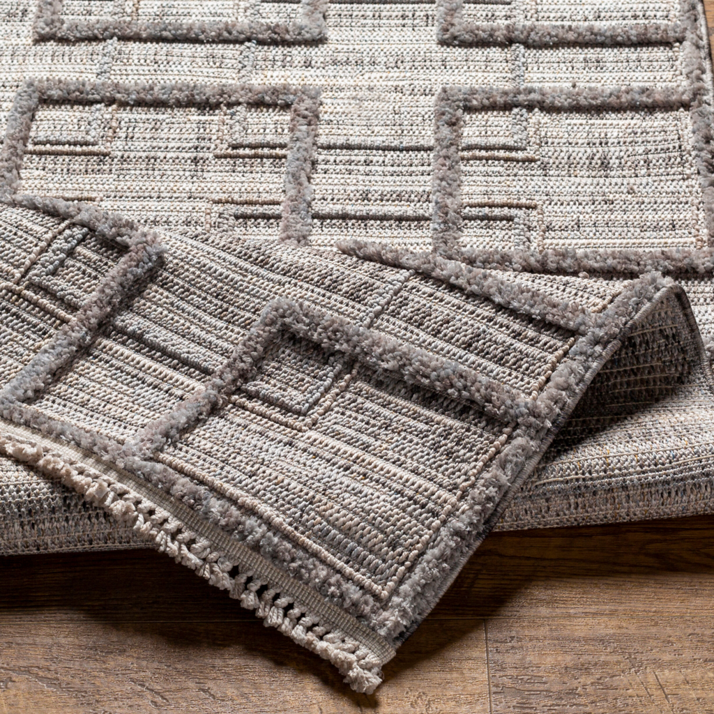 LEDGER RUG 6'7" X 9' GREY