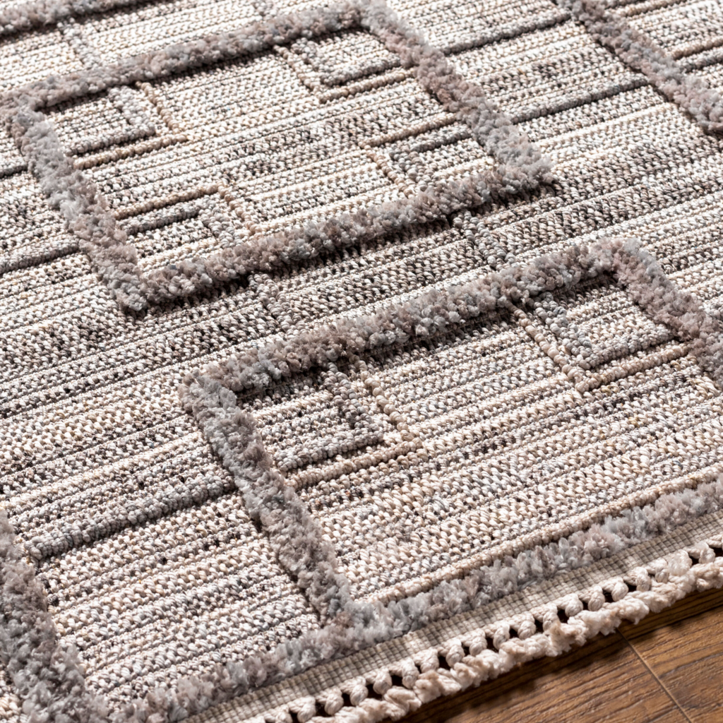 LEDGER RUG 6'7" X 9' GREY