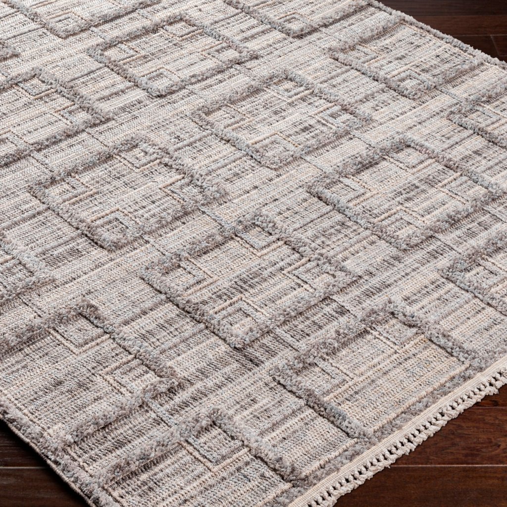 LEDGER RUG 7'10" X 10' GREY