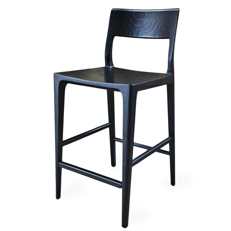 SOREN COUNTER STOOL WOOD BLACK
