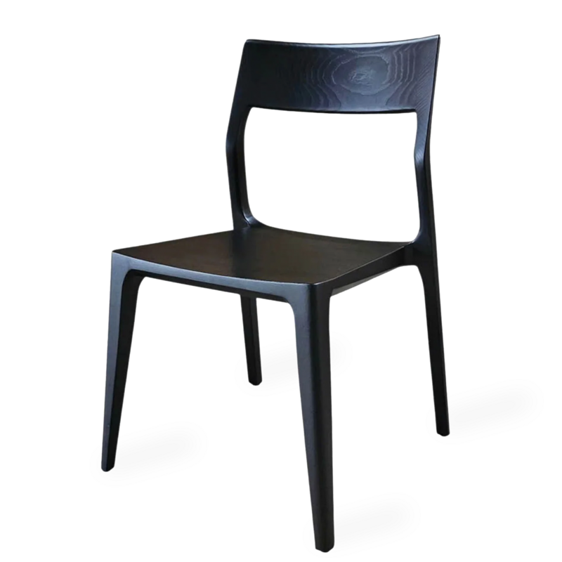SOREN DINING CHAIR WOOD BLACK