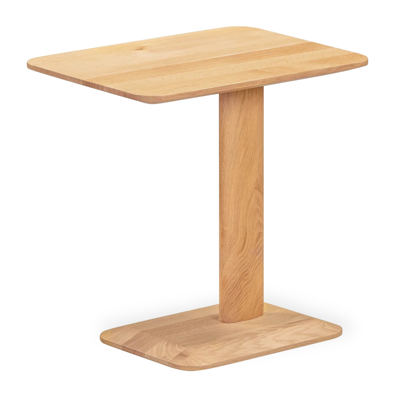 VIDA C-SHAPED SIDE TABLE OAK