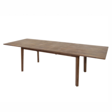 ISAAC EXTENSION DINING TABLE 71" TO  102" BROWN