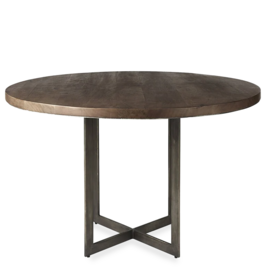 TAO DINING TABLE ROUND 48" MEDIUM BROWN