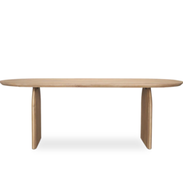 ISLAND DINING TABLE OVAL NATURAL 86"