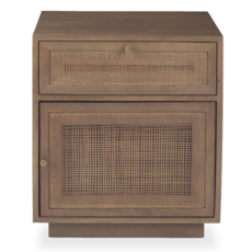 VILLA SIDE TABLE CANE SMOKED BROWN