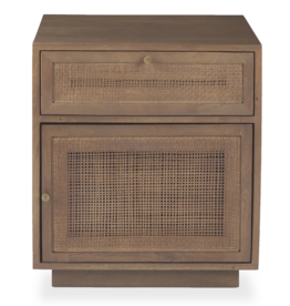 VILLA SIDE TABLE CANE SMOKED BROWN