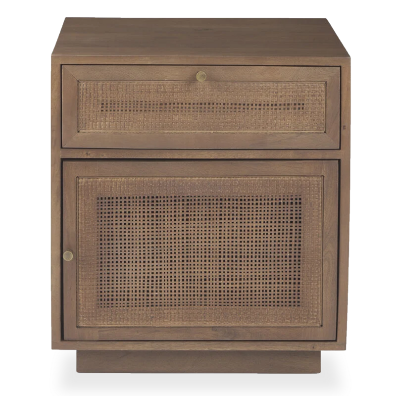 VILLA SIDE TABLE CANE SMOKED BROWN