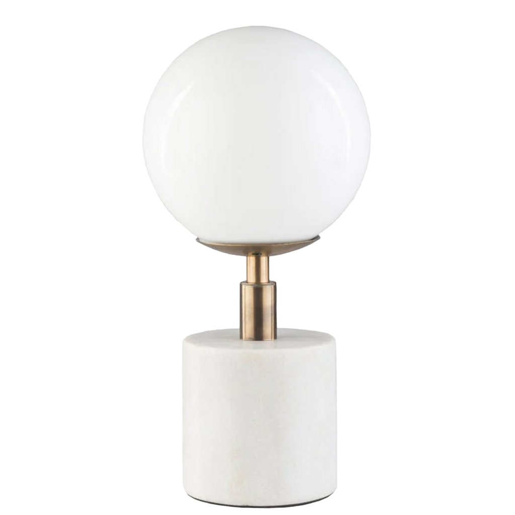 NAPOLI GLOBE LAMP MARBLE WHITE
