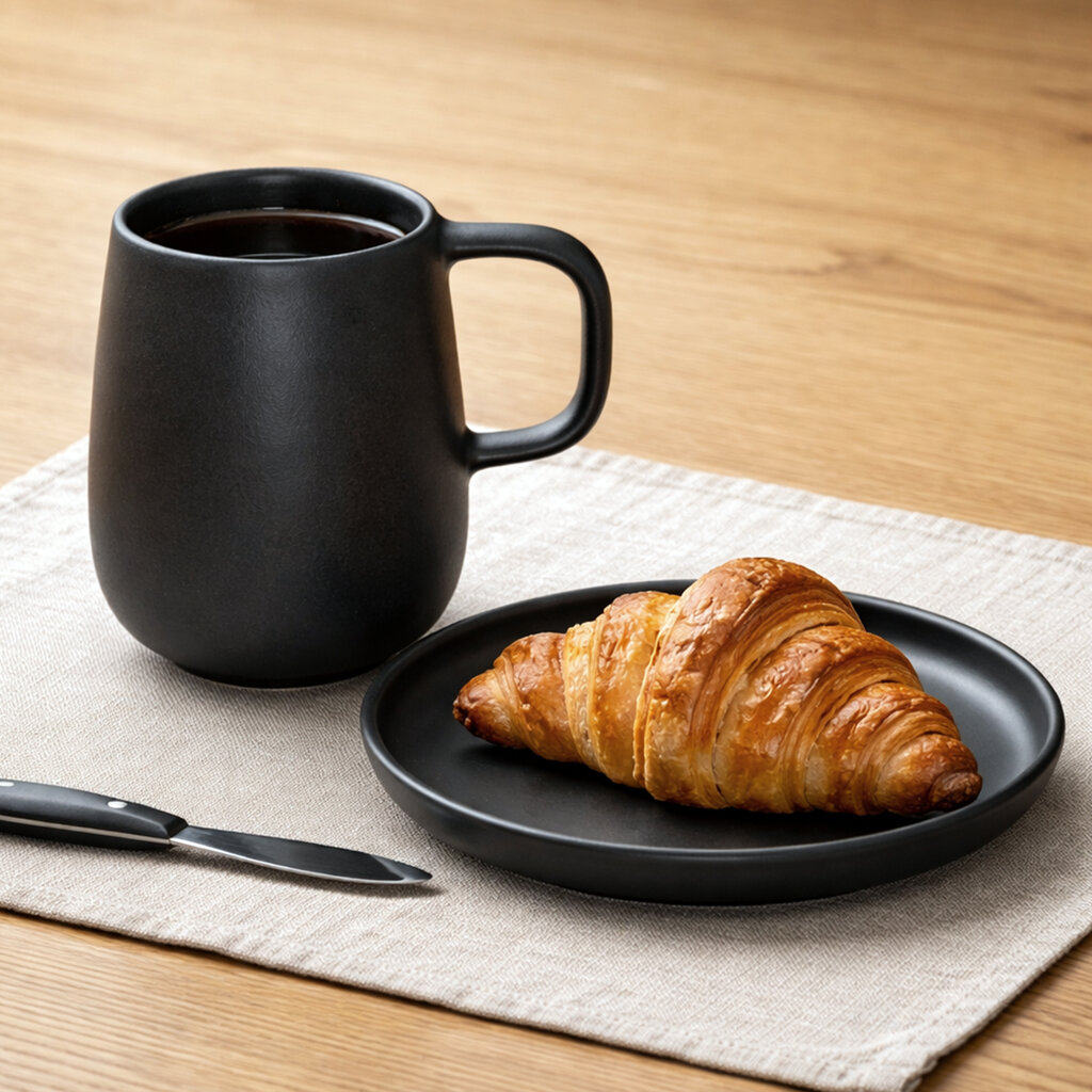 UNO MUG STONEWARE BLACK