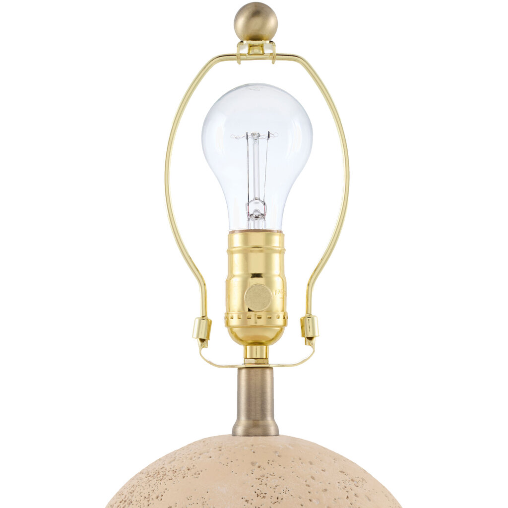 BAMBI TABLE LAMP PLEATED TRAVERTINE-EFFECT