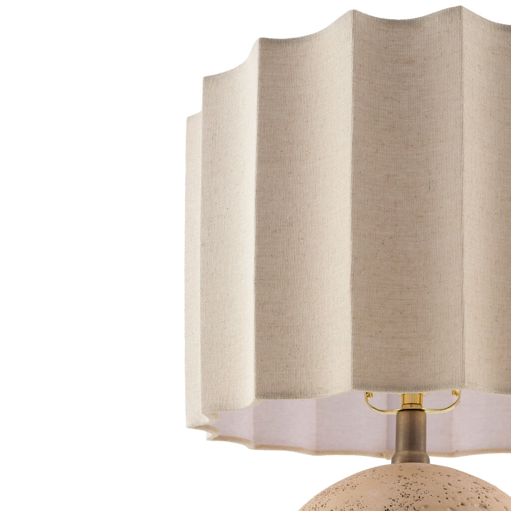 BAMBI TABLE LAMP PLEATED TRAVERTINE-EFFECT