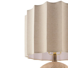 BAMBI TABLE LAMP PLEATED TRAVERTINE-EFFECT