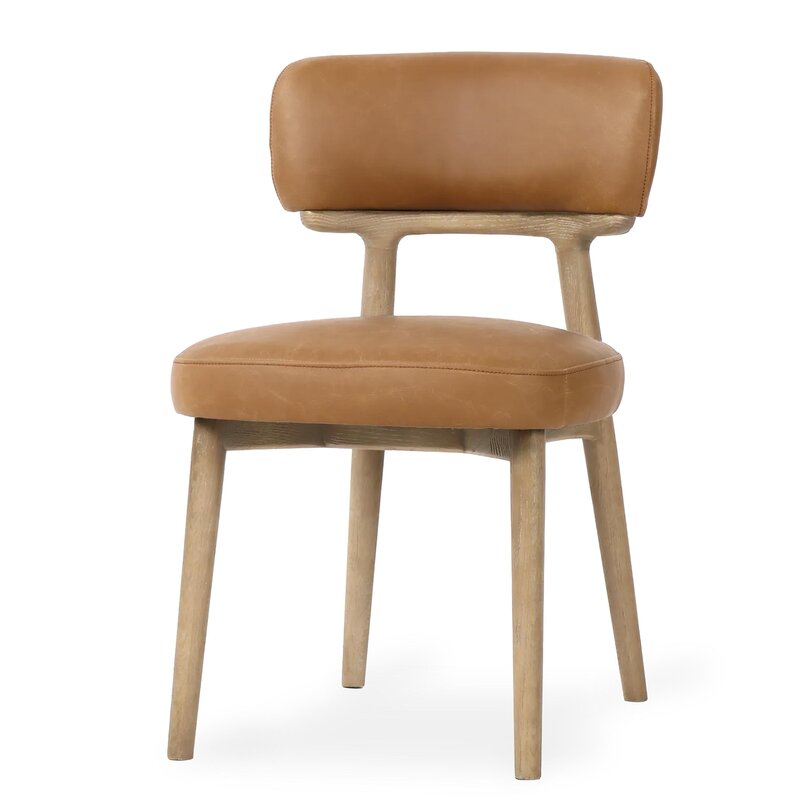 RENZO DINING CHAIR LEATHER COGNAC