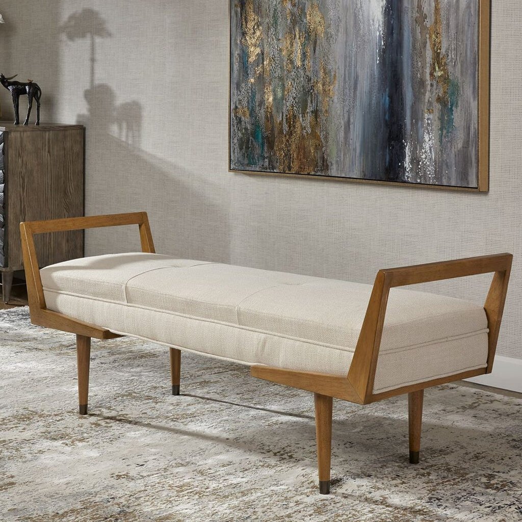 DACHSUND BENCH OFF WHITE