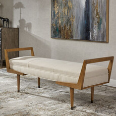 DACHSUND BENCH OFF WHITE