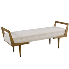 DACHSUND BENCH OFF WHITE