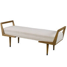 DACHSUND BENCH OFF WHITE