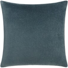 COTTON VELVET DOWN FILLED PILLOW 20" BLUE-GREY