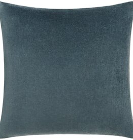 COTTON VELVET DOWN FILLED PILLOW 20" BLUE-GREY