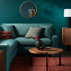 NATURE DOWN FILLED PILLOW 20" BLUE-GREEN-BROWN