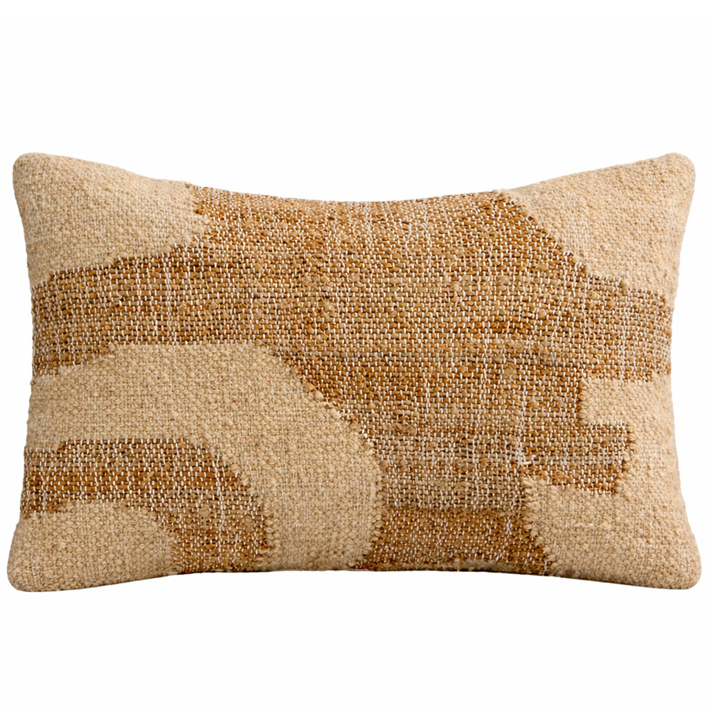 BERGAMO DOWN FILLED PILLOW 14" X 22" BRICK-MUSTARD