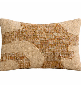 BERGAMO DOWN FILLED PILLOW 14" X 22" BRICK-MUSTARD
