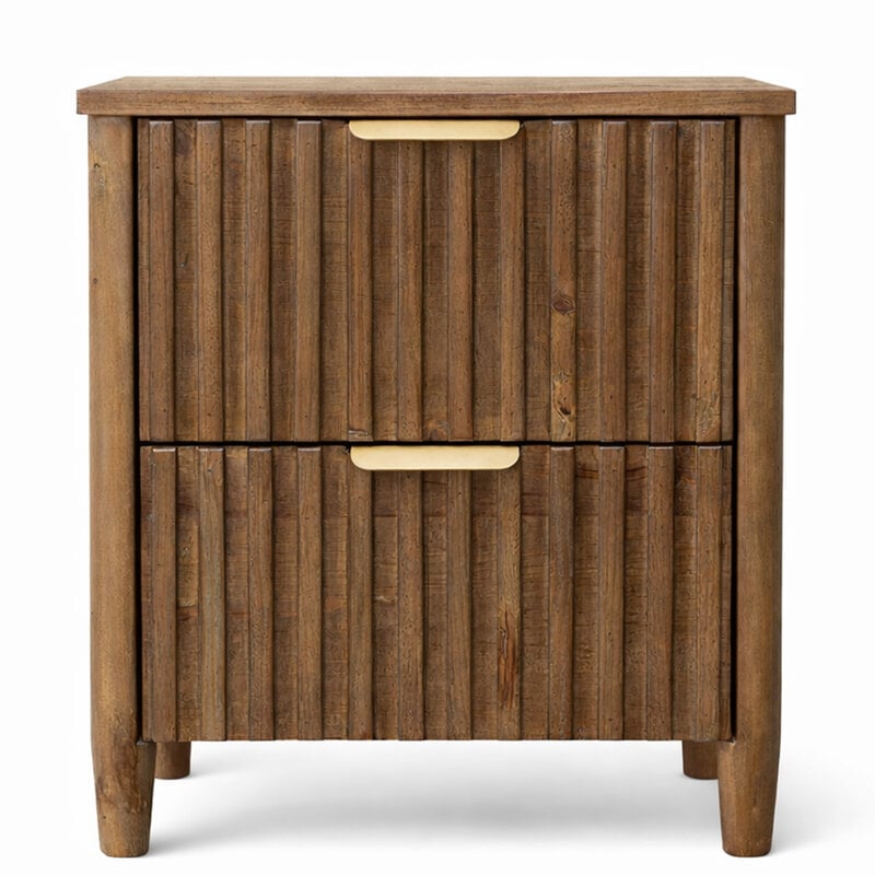 BRETON 2 DRAWER SIDE TABLE