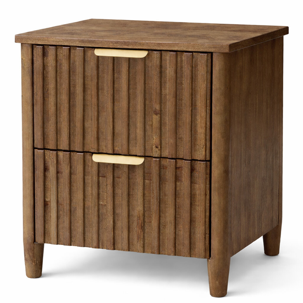 BRETON 2 DRAWER SIDE TABLE
