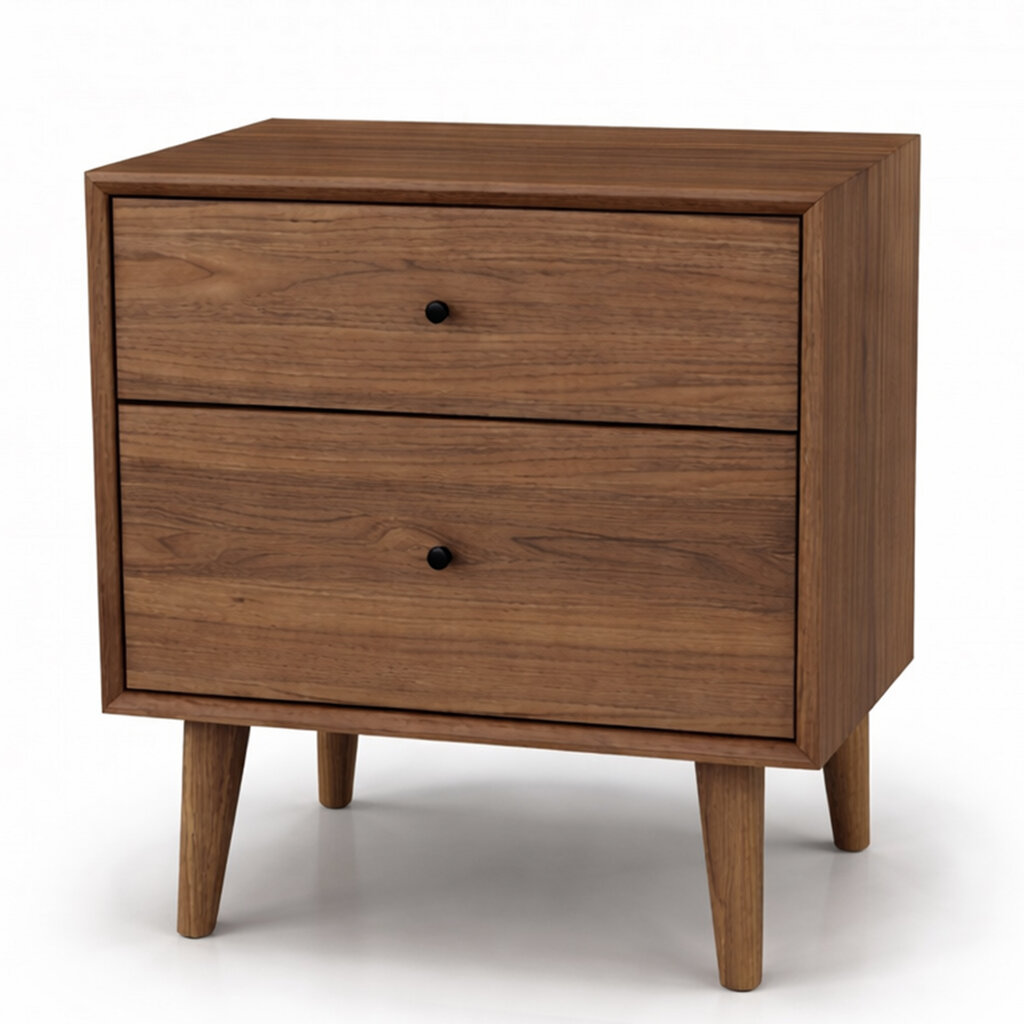 HERMAN 2 DRAWER NIGHSTAND By HUPPE