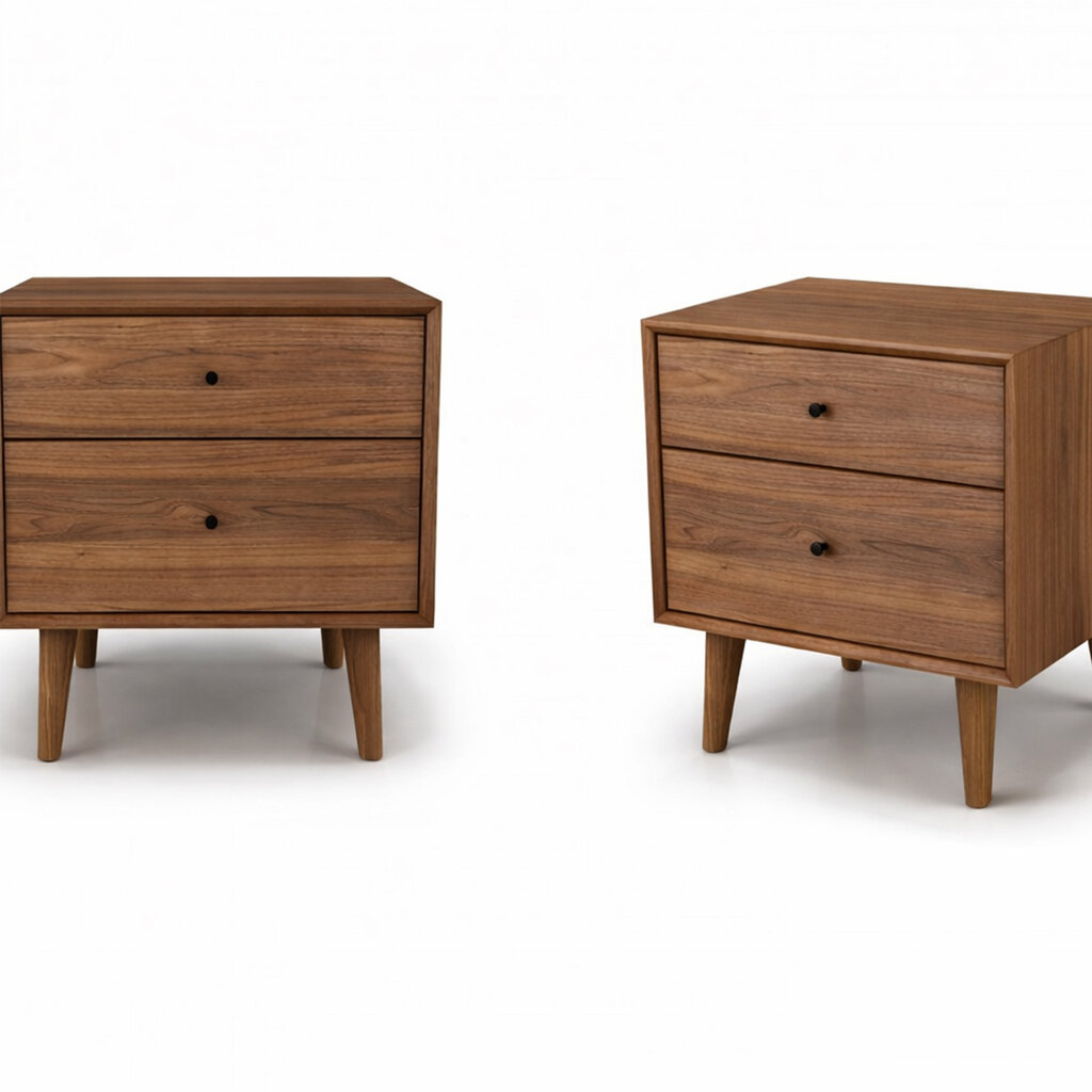 HERMAN 2 DRAWER NIGHSTAND By HUPPE
