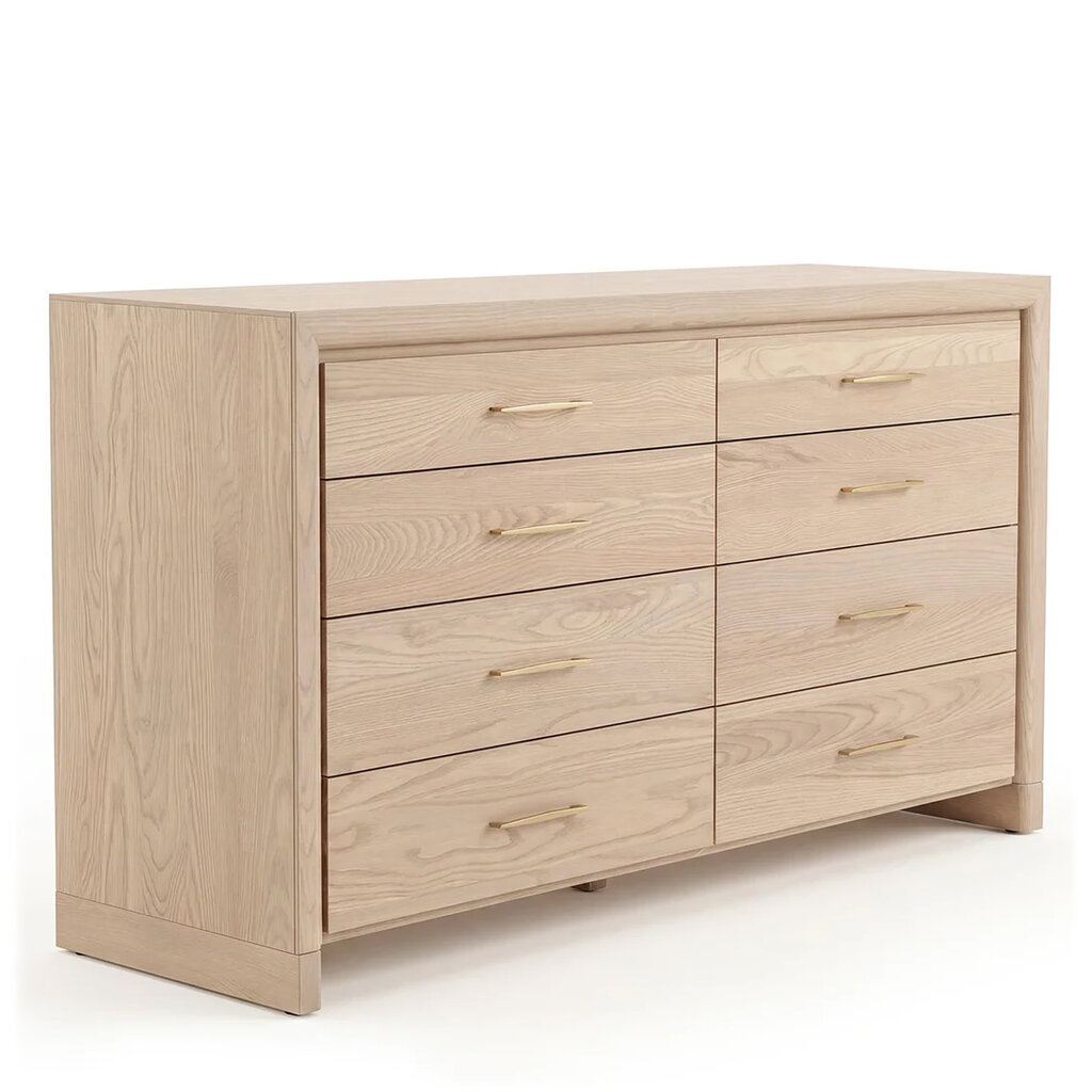 SOLAIRE 8-DRAWER DRESSER ASH WOOD