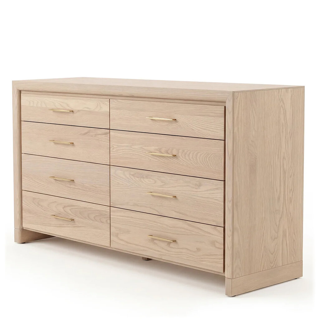 SOLAIRE 8-DRAWER DRESSER ASH WOOD