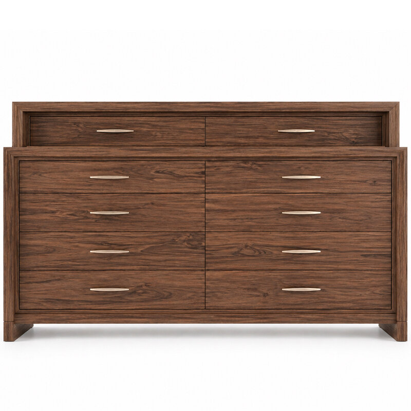 SOLAIRE 10-DRAWER DRESSER DELUXE WALNUT