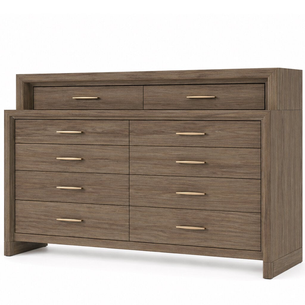 SOLAIRE 10-DRAWER DRESSER DELUXE WALNUT