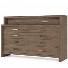 SOLAIRE 10-DRAWER DRESSER DELUXE WALNUT