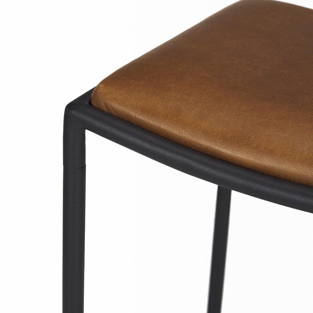 ALEXANDER COUNTER STOOL LEATHER BROWN
