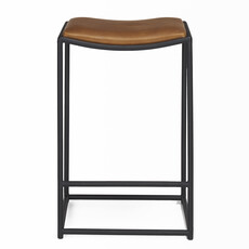 ALEXANDER COUNTER STOOL LEATHER BROWN